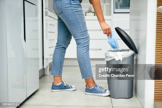 it's part of keeping coronavirus out of your home - balde de pedal imagens e fotografias de stock