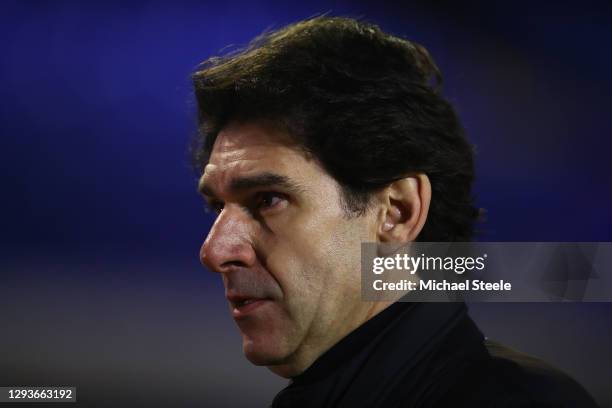 Aitor Karanka the manager of Birmingham City during the Sky Bet Championship match between Birmingham City and Derby County at St Andrew's Trillion...