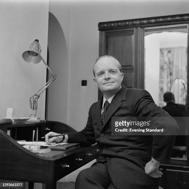 American novelist Truman Capote , UK, 9th March 1966.