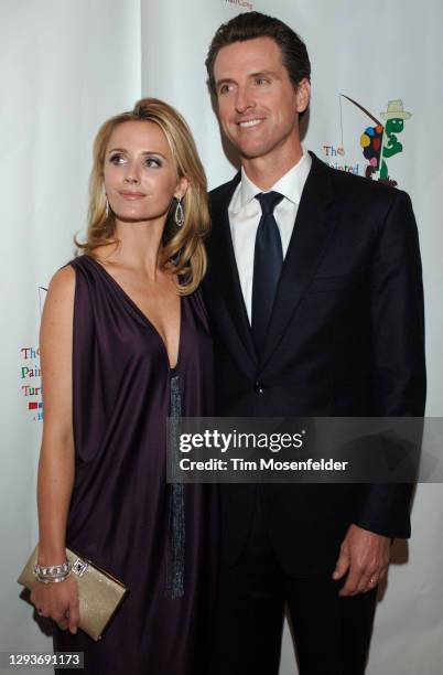 Jennifer Siebel Newsom and Mayor Gavin Newsom attend Paul Newman's California camp "The Painted Turtle" benefit concert at Davies Symphony Hall on...