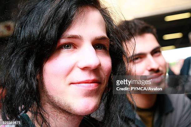 Close-up of a two cute boys, UK 2006