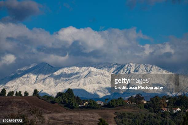 morning scene in mount baldy, california - mount baldy stock pictures, royalty-free photos & images