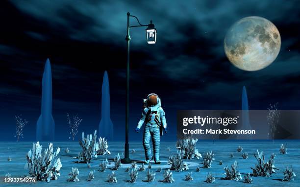 1960s style science fiction picture - snow explorer stock illustrations