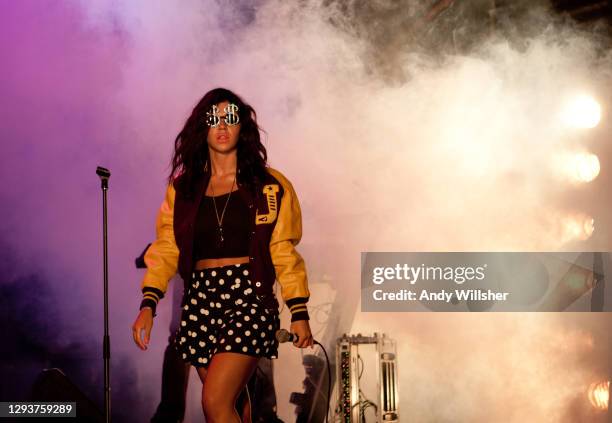 Pop singer Marina & The Diamonds performing at the Secret Garden Party in 2010