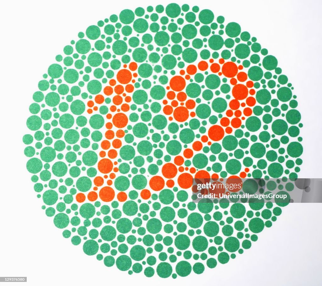 Ishihara color plate used to check for color blindness during regular optometry exam