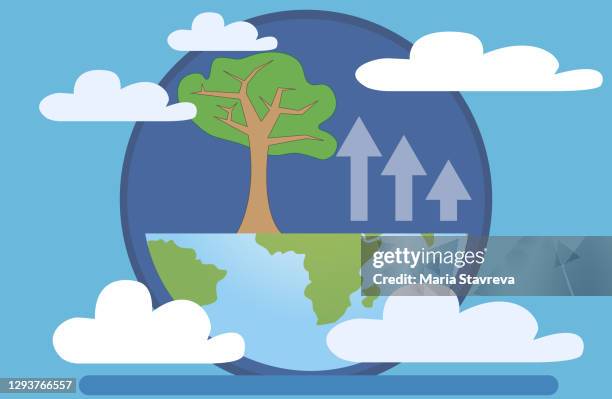 ilustraciones, imágenes clip art, dibujos animados e iconos de stock de concepto de resiliencia. conservación del planeta. - resiliencia