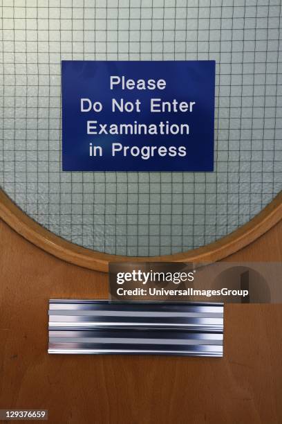 Examination In Progress Do Not Enter Door Photos and Premium High Res Pictures - Getty Images