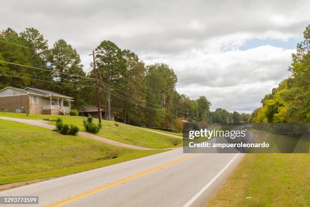 general view of middle-class neighborhood architecture in atlanta, georgia, usa - tennessee farm stock pictures, royalty-free photos & images