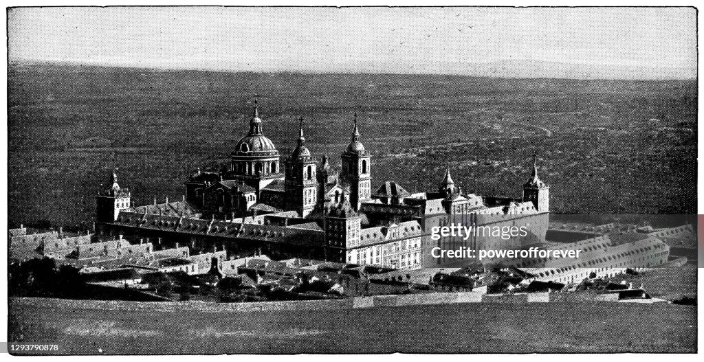 El Escorial in San Lorenzo de El Escorial, Spain - 19th Century