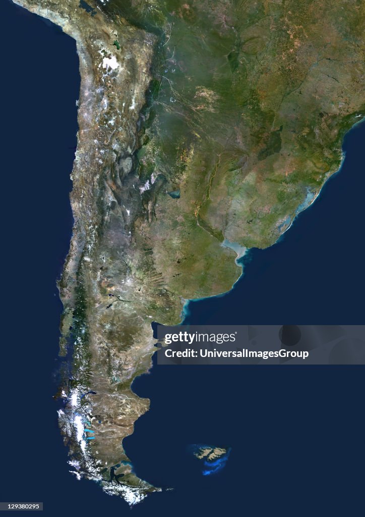 Chile And Argentina, True Colour Satellite Image