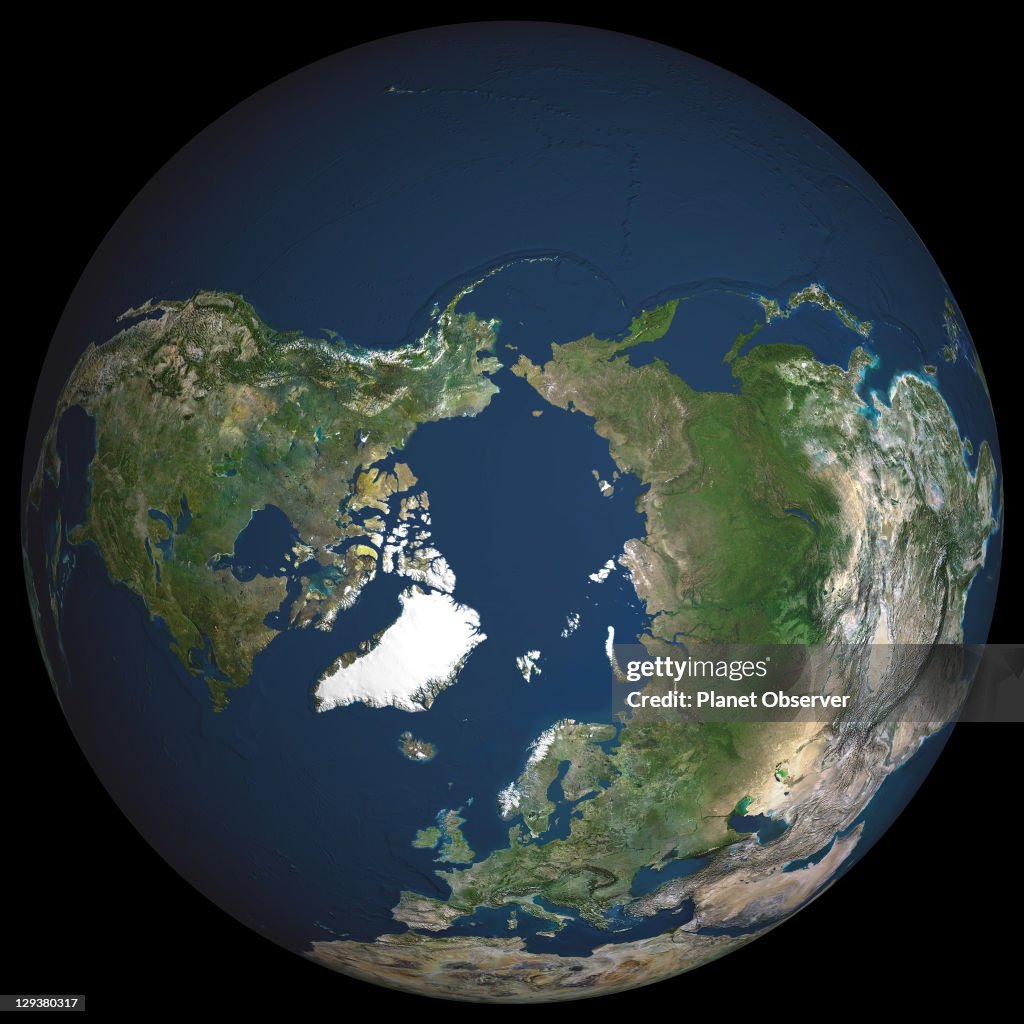 True Color Image Cloudless true colour satellite image of the Earth, centred on the ...