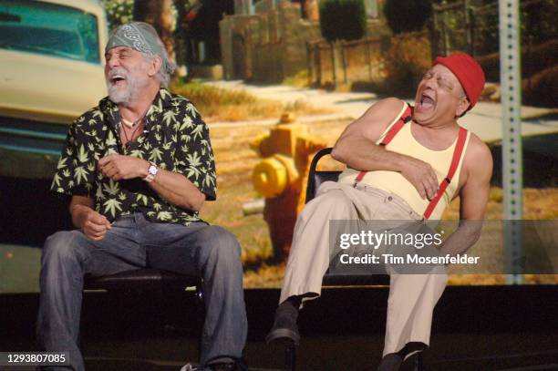 Tommy Chong and Cheech Marin of Cheech & Chong perform at the Masonic Auditorium on November 23, 2008 in San Francisco, California.