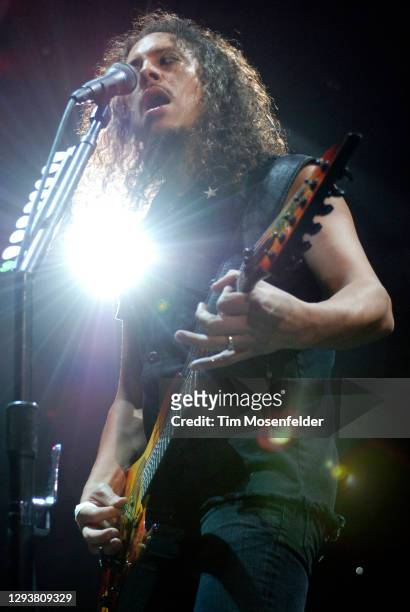 Kirk Hammett of Metallica performs at Save Mart Center on December 13, 2008 in Fresno, California.