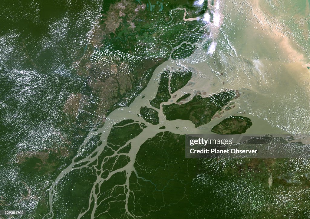 Amazon Delta, Brazil, True Colour Satellite Image