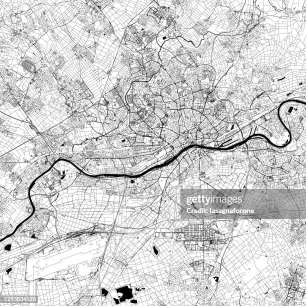 frankfurt, germany vector map - extremism stock illustrations