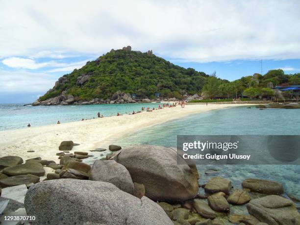 view of koh nang yuan island - turtle island stock pictures, royalty-free photos & images