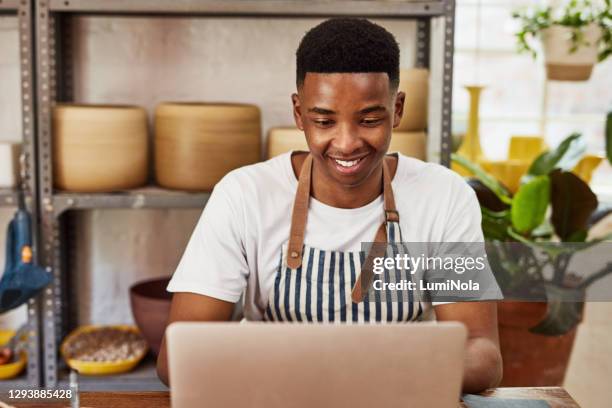 once a hobby, now a home business - art-studio-computer stock pictures, royalty-free photos & images