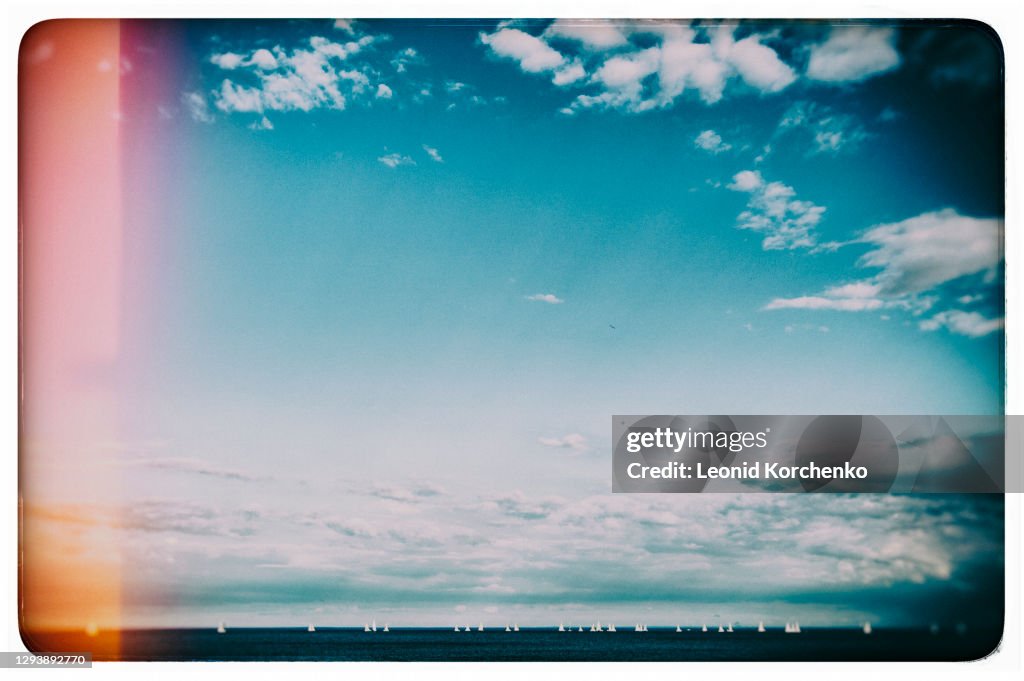 White sales on lake Ontario