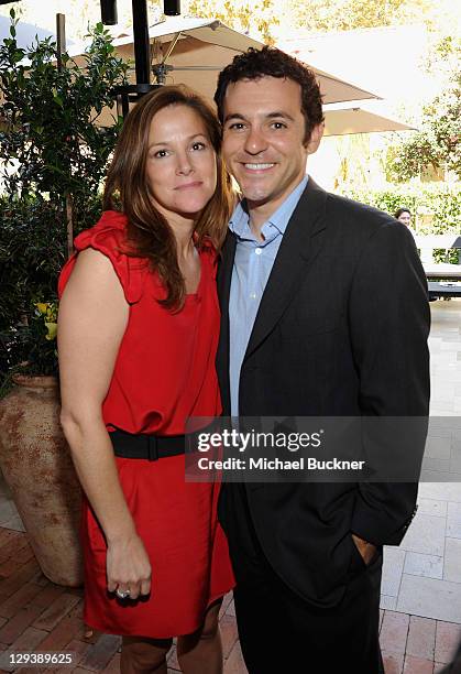 Actor Fred Savage and Jennifer Lynn Stone attend The First Annual Los Angeles Food & Wine Hosts Wolfgang Puck's Sunday Brunch & Charity Auction at...