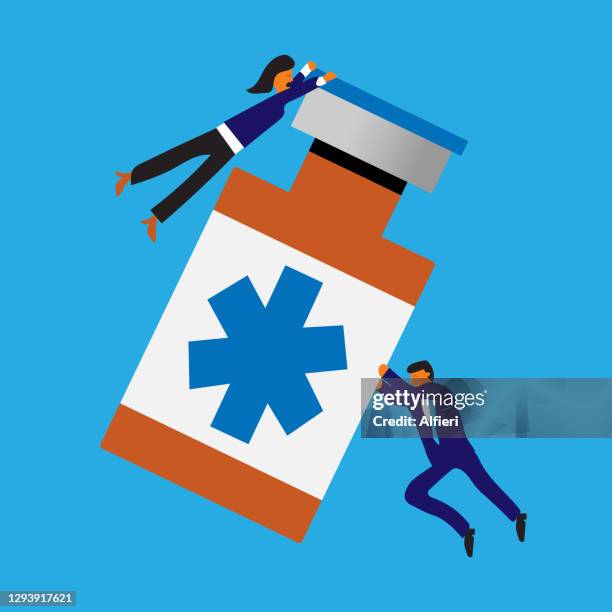saving vaccine - spread germs stock illustrations