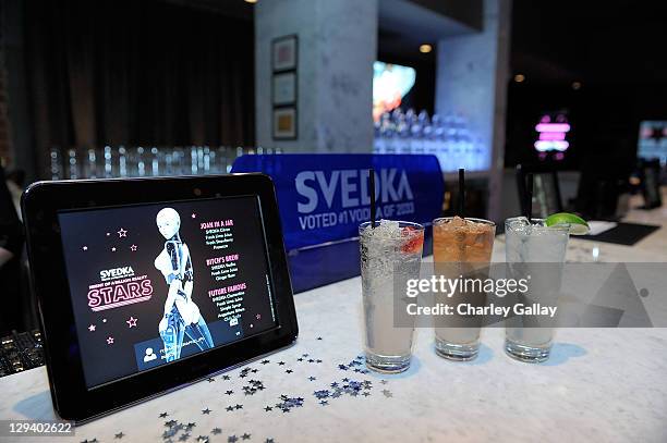 General view of atmosphere at SVEDKA Vodka's Night Of A Billion Reality Stars Premiere Event at Lexington Social House on April 7, 2011 in Hollywood,...