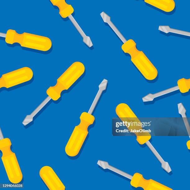 screwdriver pattern flat - phillips head screwdriver stock illustrations