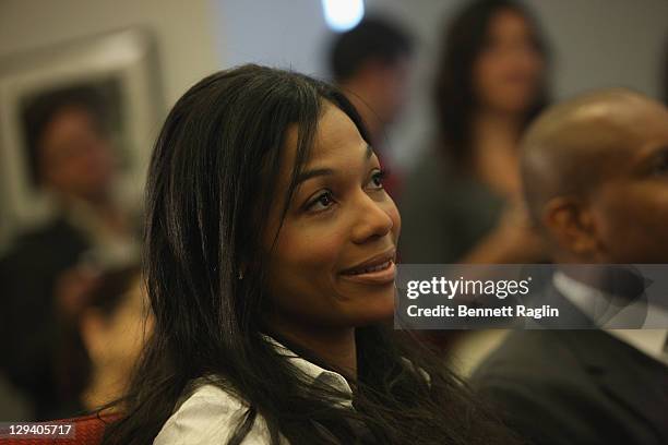 Tiffany Burress attends a press conference at National Urban League on June 13, 2011 in New York City.