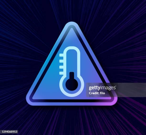 cold temperature warning symbol - dry ice safety stock illustrations