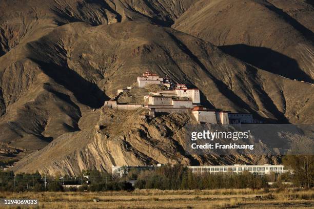 gyantse dzong, tibet - gyantsé photos et images de collection