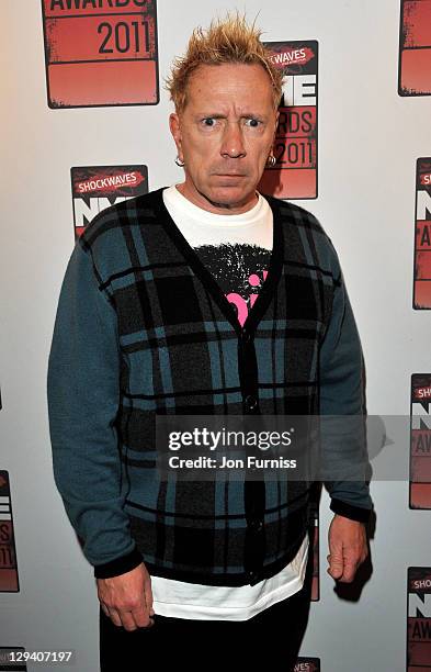 John Lydon poses in the press room during the NME Awards 2011 at Brixton Academy on February 23, 2011 in London, England.