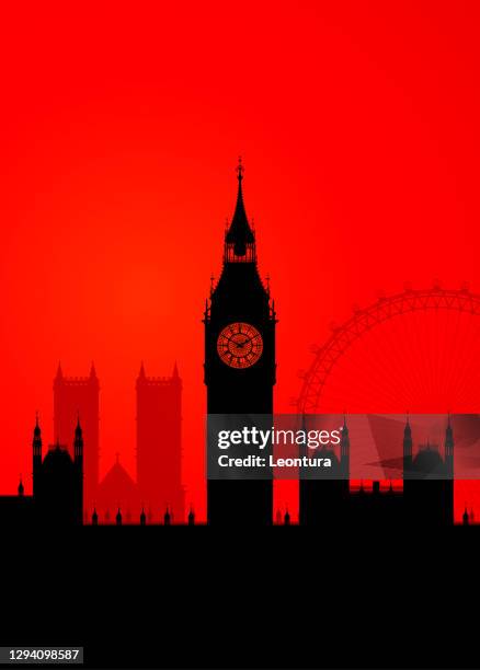 london in red - westminster abbey stock illustrations