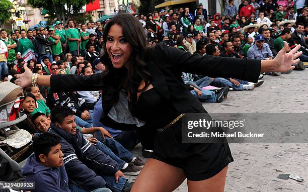 Singer Jazmin Lopez attends the T-Mobile World Cup Viewing Party at Plaza Mexico on June 11 at Plaza Mexico in Lynwood, CA.