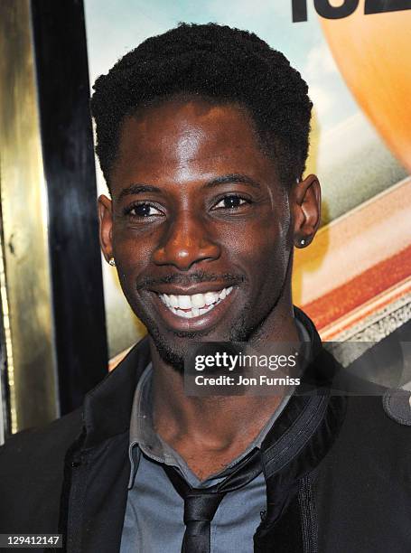 Factor finalist John Adeleye attends the European Premiere of Due Date at Empire Leicester Square on November 3, 2010 in London, England.