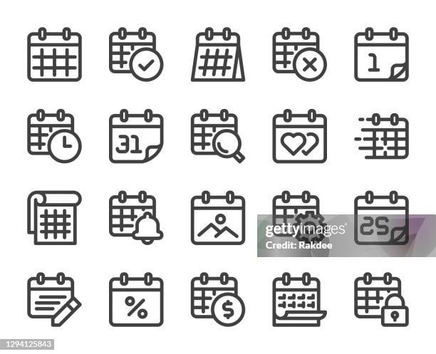 bildbanksillustrationer, clip art samt tecknat material och ikoner med kalender - ikoner för fet stil - avrivningskalender