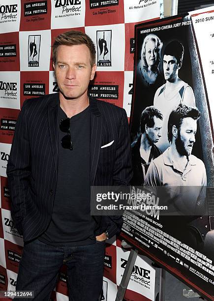 Actor Ewan McGregor attends the "Animal Kingdom" premiere during the 2010 Los Angeles Film Festival at Regal Cinemas at LA Live Downtown on June 23,...