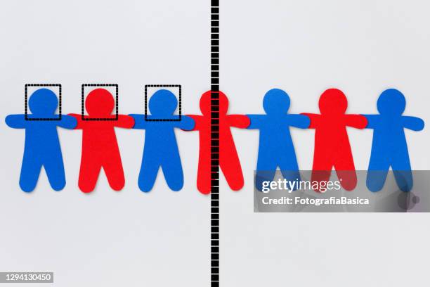 separated facially recognized boys - security camera isolated stock illustrations