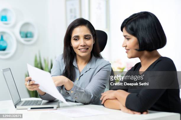 business meeting - stock photo - boss and employee stock pictures, royalty-free photos & images