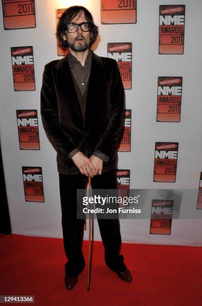 Jarvis Cocker arrives for the NME Awards 2011 at Brixton Academy on February 23, 2011 in London, England.