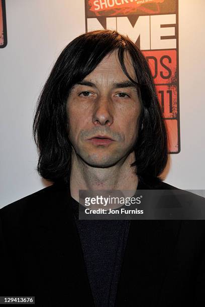 Bobby Gillespie arrives for the NME Awards 2011 at Brixton Academy on February 23, 2011 in London, England.