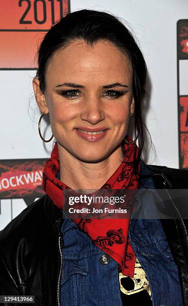 Juilette Lewis arrives for the NME Awards 2011 at Brixton Academy on February 23, 2011 in London, England.