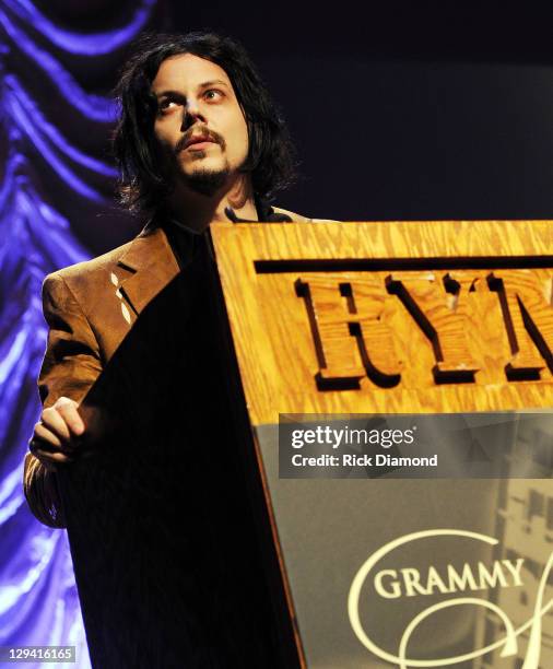 Recording Artist Jack White honors Loretta Lynn during the GRAMMY Salute to Country Music Honoring Loretta Lynn presented by Mastercard and hosted by...