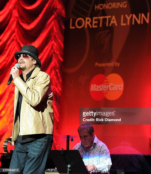 Recording Artist Kid Rock performs during the GRAMMY Salute to Country Music Honoring Loretta Lynn presented by Mastercard and hosted by The...