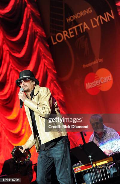 Recording Artist Kid Rock performs during the GRAMMY Salute to Country Music Honoring Loretta Lynn presented by Mastercard and hosted by The...