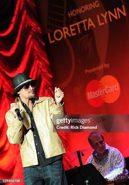 Recording Artist Kid Rock performs during the GRAMMY Salute to Country Music Honoring Loretta Lynn presented by Mastercard and hosted by The...