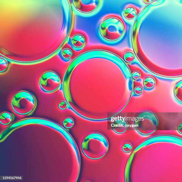 abstract vibrant acrylic oil bubbles background. ink design template mixed texture background. liquid color backdrop. fluid art - champagne coloured stock-fotos und bilder