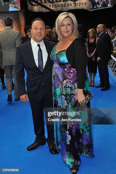 Actor Stephen Graham and guest arrive for the UK Premiere of 'Pirates Of The Caribbean: On Stranger Tides' at Vue Westfield on May 12, 2011 in...