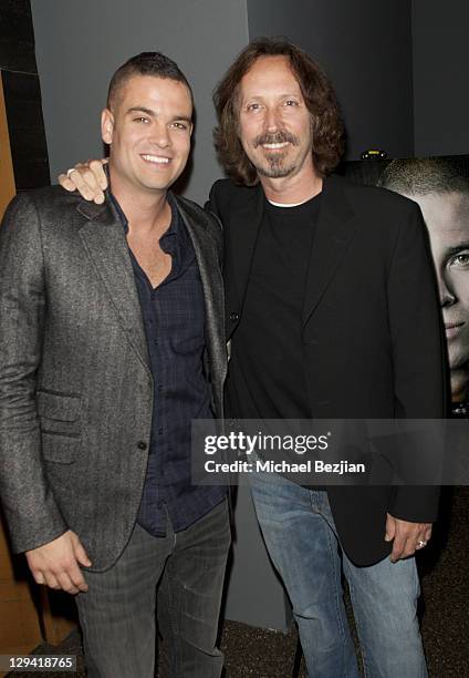 Matt Salling and Scott Mednick attend BlackBerry Presents: Mark Salling's Official Record Release Party At The BBM Lounge at My House on October 21,...