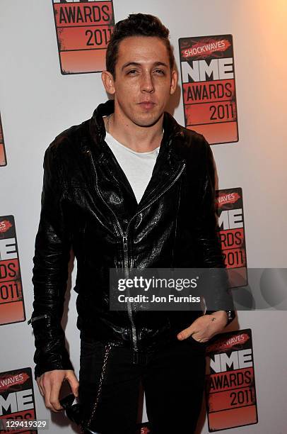 Nick Brown of Mona arrives for the NME Awards 2011 at Brixton Academy on February 23, 2011 in London, England.