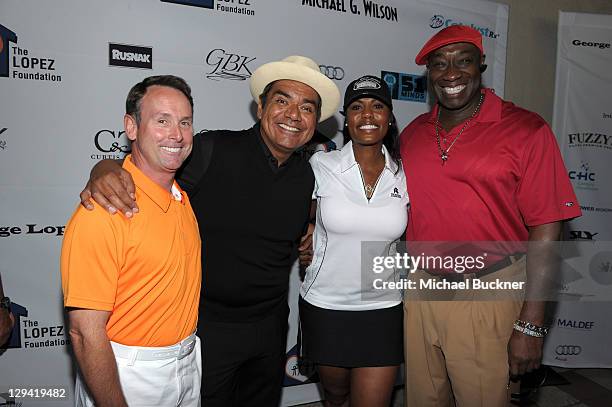 Michael G. Wilson, actor George Lopez, Omarosa and actor Michael Clarke Duncan attend the Fourth Annual George Lopez Celebrity Golf Classic...