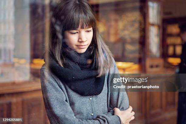 teenage girl is looking exhibition - history museum stock pictures, royalty-free photos & images